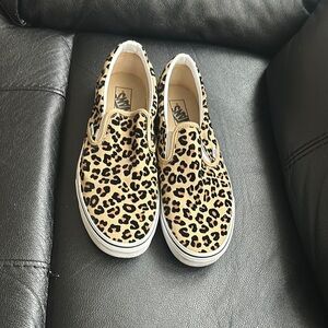 Vans Leopard Print Slip-On Sneakers